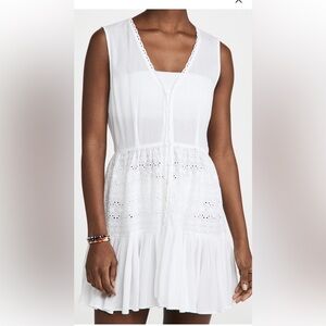 White Sleeveless Lace Dress